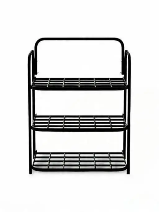Shoe Rack 3 Shelves Durable and Multipurpose Metal Shoe Rack