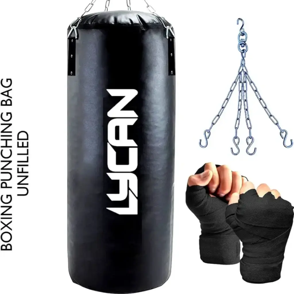 Lycan 3 feet boxing punching bag with chain & boxing handwrap