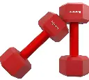 Lifelong PVC Hex Dumbbells Pack of 2 (5kg*2) Black Color | Gym Dumbbells for Men & Women