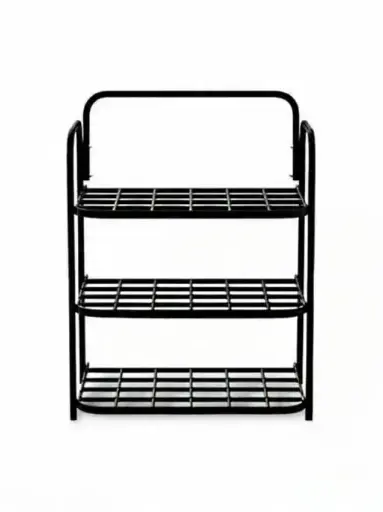 Shoe Rack 3 Shelves Durable and Multipurpose Metal Shoe Rack