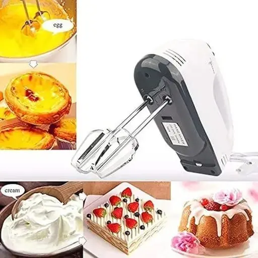 260 Watts Hand Mixer Speed Electric Scarlett Egg/Cream Beater/Hand Mixer Roasting Appliances with 7 Speed Control Mixer - Kitchen Baking Tools