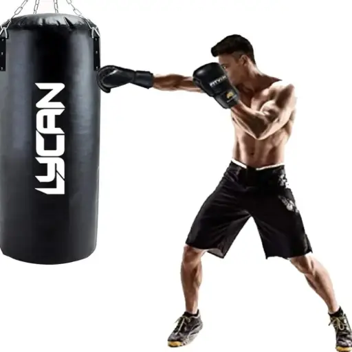 UNFILLED Premium Punching Bag With Chain Back 2 Feet, 24inch)